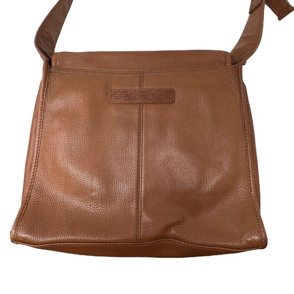 Vintage Large Fossil Tan Brown Leather Shoulder Bag Satchel 75082 Soft - Picture 3 of 7